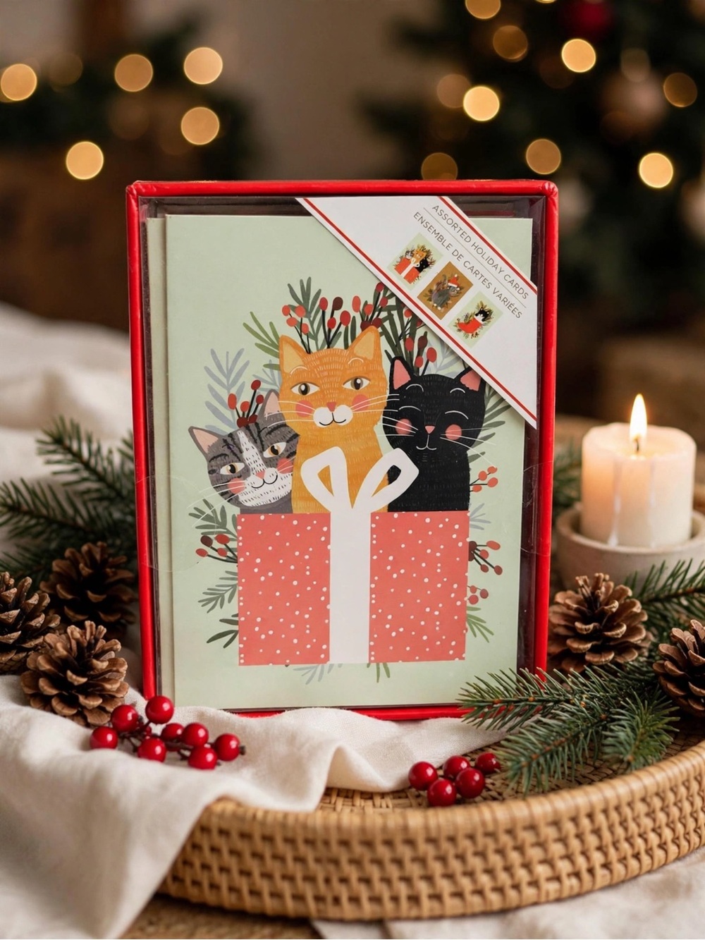 🆕 Indigo Kitty Cat 🐈 Christmas Cards 12pk